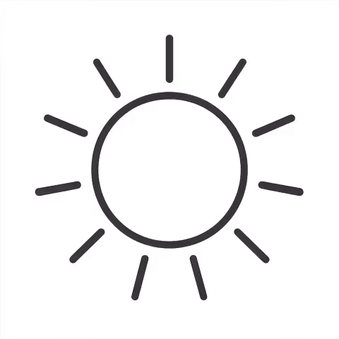 Line drawing on the sun