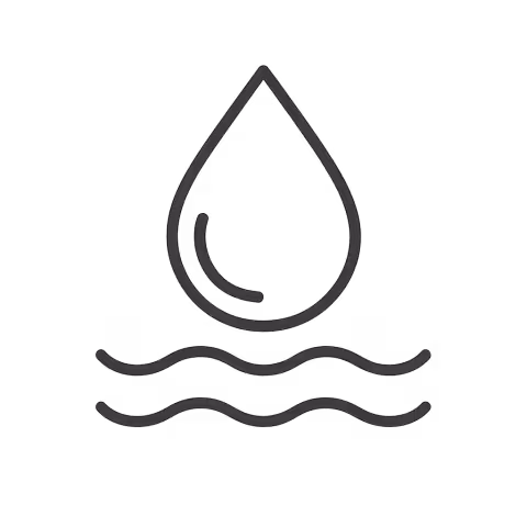 Line drawing of a water drop